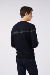 BUCAREST MEN'S CREW NECK SWEATER - Medium grey/black | Vestrum