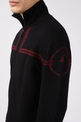 TOURNAI MEN'S TURTLENECK SWEATER - Medium grey/black | Vestrum