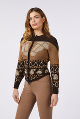 BREST WOMEN'S SWEATSHIRT WITH ZIP - Dark brown/corten | Vestrum