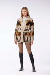 VARENNA WOMEN'S CARDIGAN - Sea salt/corten | Vestrum