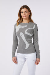 BERGERAC WOMEN'S CREWNECK SWEATER - Light grey/pearl grey | Vestrum