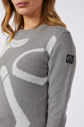 BERGERAC WOMEN'S CREWNECK SWEATER - Light grey/pearl grey | Vestrum