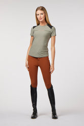 DIAMANTE WOMEN'S SHORT-SLEEVED TRAINING TOP - Dusky green | Vestrum