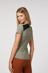 DIAMANTE WOMEN'S SHORT-SLEEVED TRAINING TOP - Dusky green | Vestrum