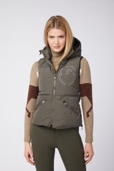 HERNE WOMEN'S PADDED VEST - Dark olive green | Vestrum