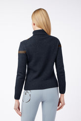 MAGLIONE A COLLO ALTO DA DONNA CARTAGENA - Marrone scuro/beige chiaro | Vestrum