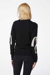 IXELLES WOMEN HIGH NECK SWEATER - Black/corten | Vestrum