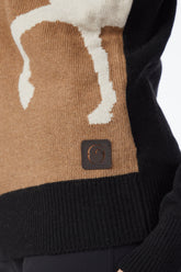 IXELLES WOMEN HIGH NECK SWEATER - Black/corten | Vestrum