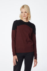 URAWA WOMEN'S SWEATER - Burgundy/black | Vestrum