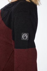 URAWA WOMEN'S SWEATER - Burgundy/black | Vestrum