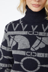 MAGLIONE DA DONNA ANSAN - Blu navy/grigio medio | Vestrum