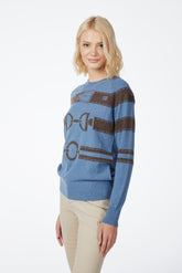 MAGLIONE DA DONNA HANOI - Blu/marrone polveroso | Vestrum