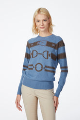 MAGLIONE DA DONNA HANOI - Blu/marrone polveroso | Vestrum