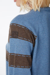 MAGLIONE DA DONNA HANOI - Blu/marrone polveroso | Vestrum