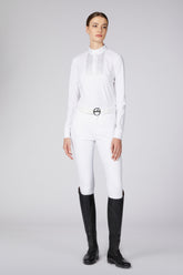 CALCIDE WOMEN'S LONG-SLEEVED SHOW SHIRT - Optical white | Vestrum
