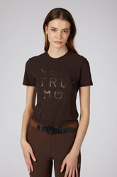 FERNIE WOMEN'S TECHNICAL FABRIC T-SHIRT - Dark brown | Vestrum