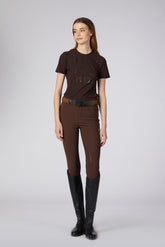 FERNIE WOMEN'S TECHNICAL FABRIC T-SHIRT - Dark brown | Vestrum