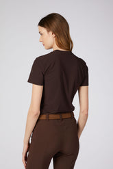 FERNIE WOMEN'S TECHNICAL FABRIC T-SHIRT - Dark brown | Vestrum