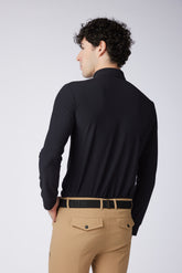 VIPITENO MEN'S LONG-SLEEVED POLO SHIRT - Black | Vestrum