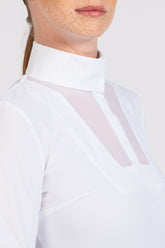 CESENA CAMICIA DA GARA DA DONNA - COLLO ALTO - Bianco/bianco | Vestrum