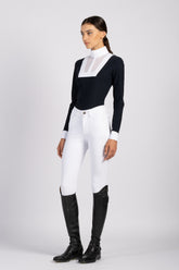 CESENA CAMICIA DA GARA DA DONNA - COLLO ALTO - Bianco/bianco | Vestrum