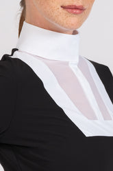 CESENA CAMICIA DA GARA DA DONNA - COLLO ALTO - Bianco/bianco | Vestrum