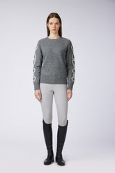 LIMOGES WOMEN'S CREW-NECK SWEATER - Black/corten | Vestrum
