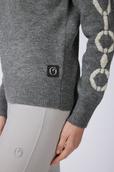 LIMOGES WOMEN'S CREW-NECK SWEATER - Black/corten | Vestrum