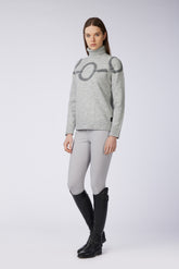 LINYI WOMEN'S TURTLE-NECK SWEATER - Burgundy/camel | Vestrum