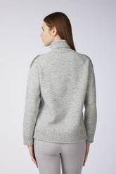 LINYI WOMEN'S TURTLE-NECK SWEATER - Burgundy/camel | Vestrum
