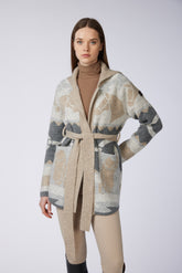 KIEL WOMEN'S CARDIGAN - Black/camel | Vestrum