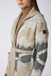 KIEL WOMEN'S CARDIGAN - Black/camel | Vestrum