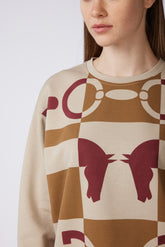 VALBERG WOMEN'S SWEATSHIRT - Beige/amaranth | Vestrum