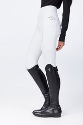 WOMEN'S VEGA RIDING LEGGINGS WITH FULL GRIP - Optical white | Vestrum