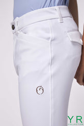 PANTALONI DA EQUITAZIONE PER BAMBINI SAN DIEGO CON RINFORZO AL GINOCCHIO - TESSUTO TK - Bianco ottico | Vestrum