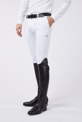 STELVIO MEN'S RIDING BREECHES WITH KNEE GRIP - TK FABRIC - Optical white | Vestrum
