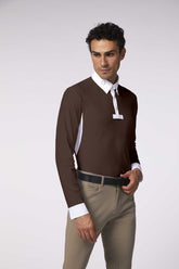 TENNO MEN'S LONG SLEEVE COMPETITION SHIRT - Dark brown | Vestrum