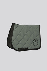 LOS ANGELES JUMPING SADDLE PAD - Medium grey/blue embroide | Vestrum