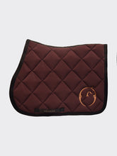 LOS ANGELES JUMPING SADDLE PAD - Medium grey/blue embroide | Vestrum