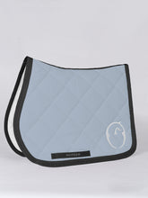 LOS ANGELES JUMPING SADDLE PAD - Medium grey/blue embroide | Vestrum