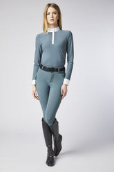 MOLVENO PANTALONI DA EQUITAZIONE DONNA CON GRIP AL GINOCCHIO - Grigio scuro blu navy | Vestrum