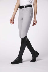 MOLVENO PANTALONI DA EQUITAZIONE DONNA CON GRIP AL GINOCCHIO - Grigio scuro blu navy | Vestrum
