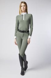 MOLVENO PANTALONI DA EQUITAZIONE DONNA CON GRIP AL GINOCCHIO - Grigio scuro blu navy | Vestrum