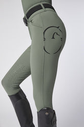 MOLVENO PANTALONI DA EQUITAZIONE DONNA CON GRIP AL GINOCCHIO - Grigio scuro blu navy | Vestrum