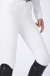 MARILEVA WOMEN'S RIDING BREECHES WITH FULL GRIP - TK FABRIC - Optical white | Vestrum